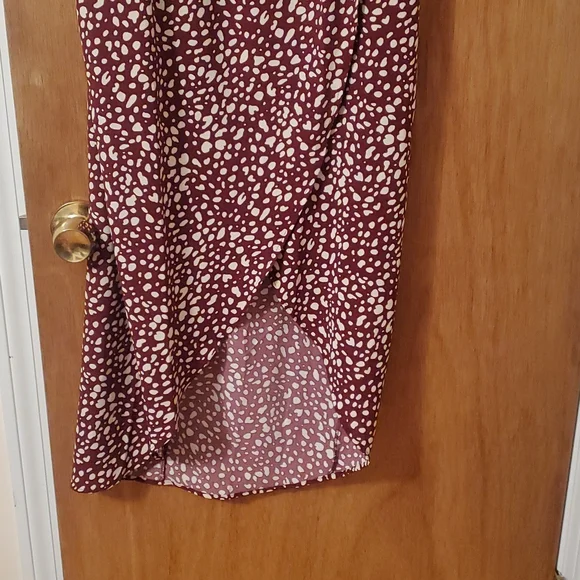 Wine red leopard dress - Picture 4 of 7
